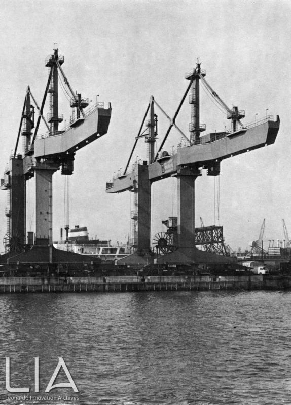 C.M.I. Costruzioni Meccaniche Industriali Genovesi - scaricatori di carbone e minerali da 500 t.h. (portata alle funi t. 20)
